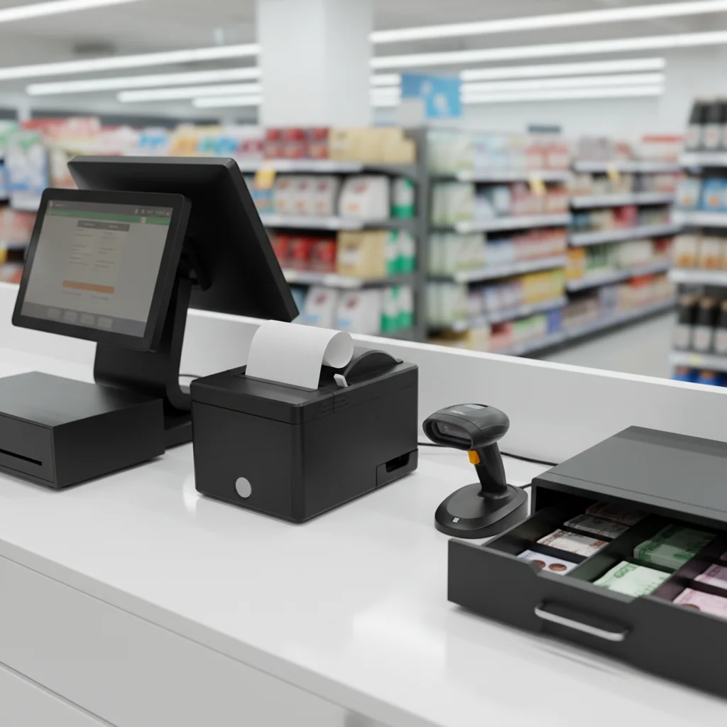 

Термопринтер для чеков и этикеток с максимальным размером рулона 80 мм, для розничной торговли, печати счетов и накладных, с автоматической резкой