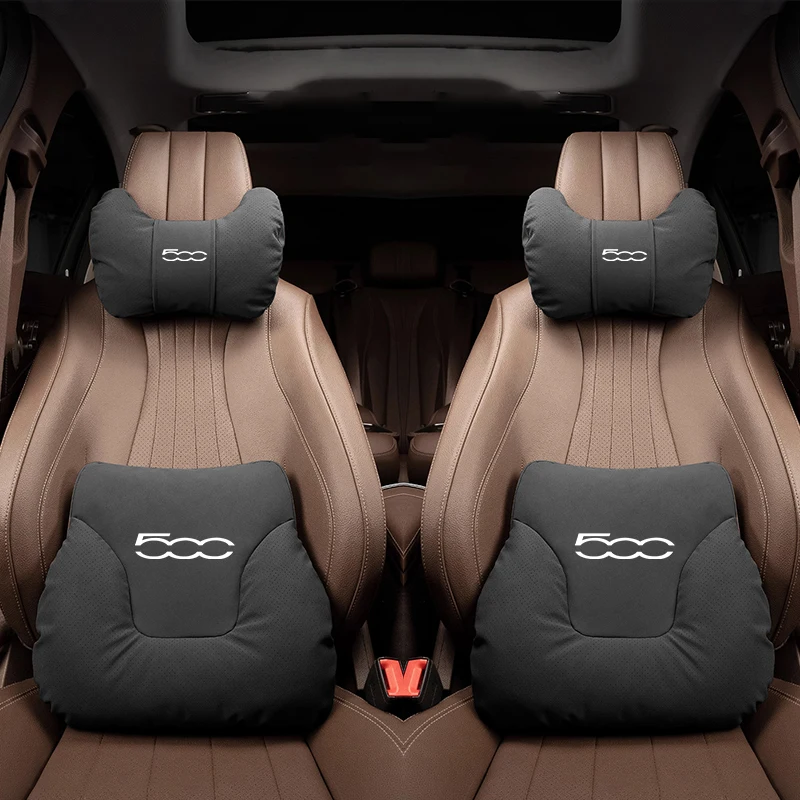 

Car Headrest For Fiat 500 500C 500X 500L Car Neck Protection Pillow Car Interior Leather Lumbar Backrest Cushion Product