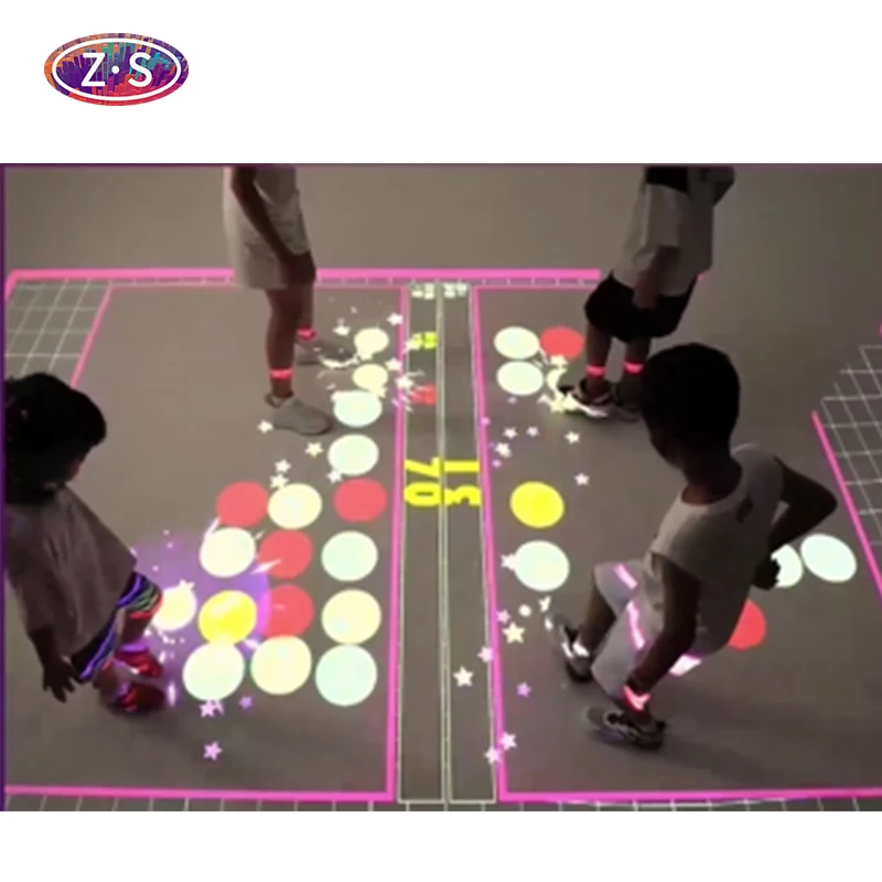 Factory Supply Interactive Floor Game Interactive Lighting Game Jumping Floor Active Floor Sports Projector for Gyms