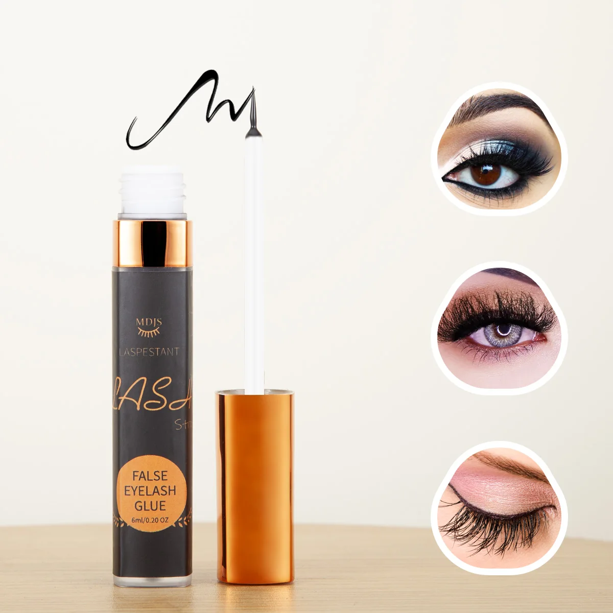 Cola descartável para cílios postiços, duradoura, secagem rápida, suave, sem irritação, sem lesão ocular, palco de noiva, maquiagem diária universal
