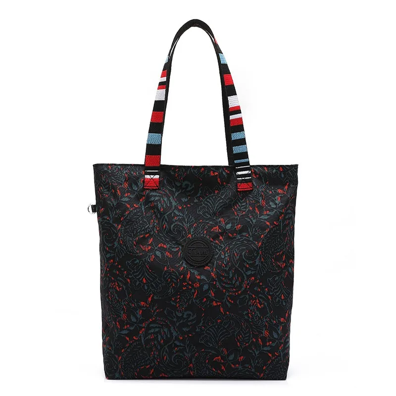 

Nesitu High Quality Waterproof Lightweight Flower Pattern A4 Nylon Women Shoulder Bag Handbag M0919