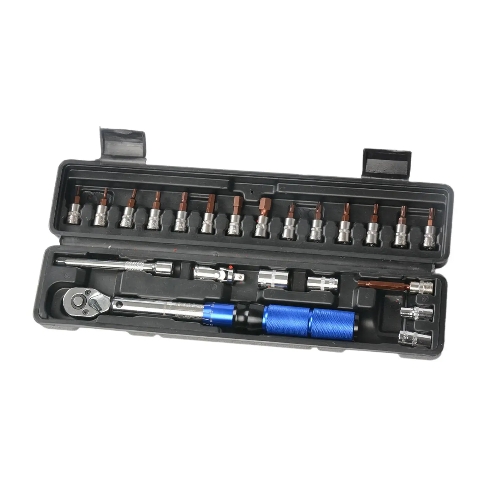 22Pcs 1/4inch Torque Wrench Kit Maintenance Tool for Bicycles Small Vehicles