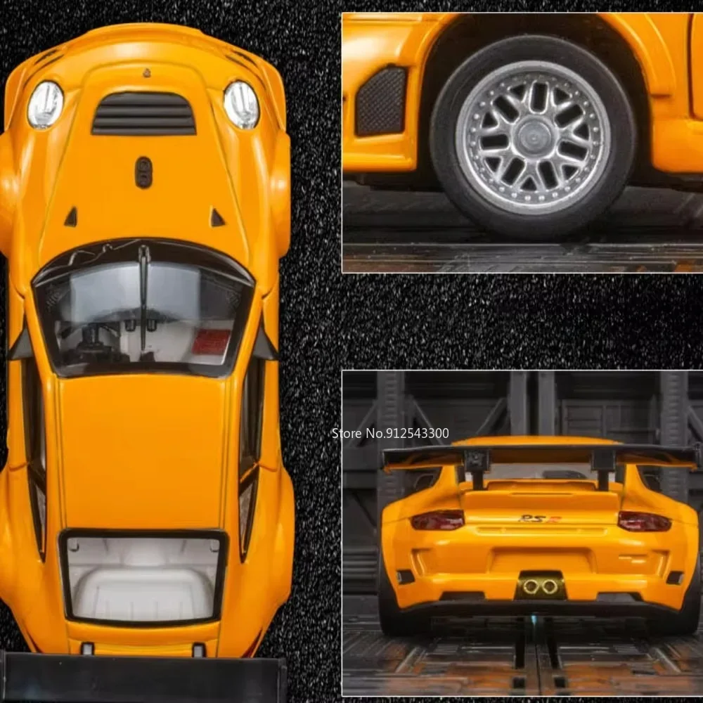 Maßstab 1:32 Porsche 911 GT3 RSR Legierung Modellauto Spielzeug Hohe Simulation Diecast Metall Sound Licht Zurückziehen Sammlung Kinder Spielzeug Geschenk