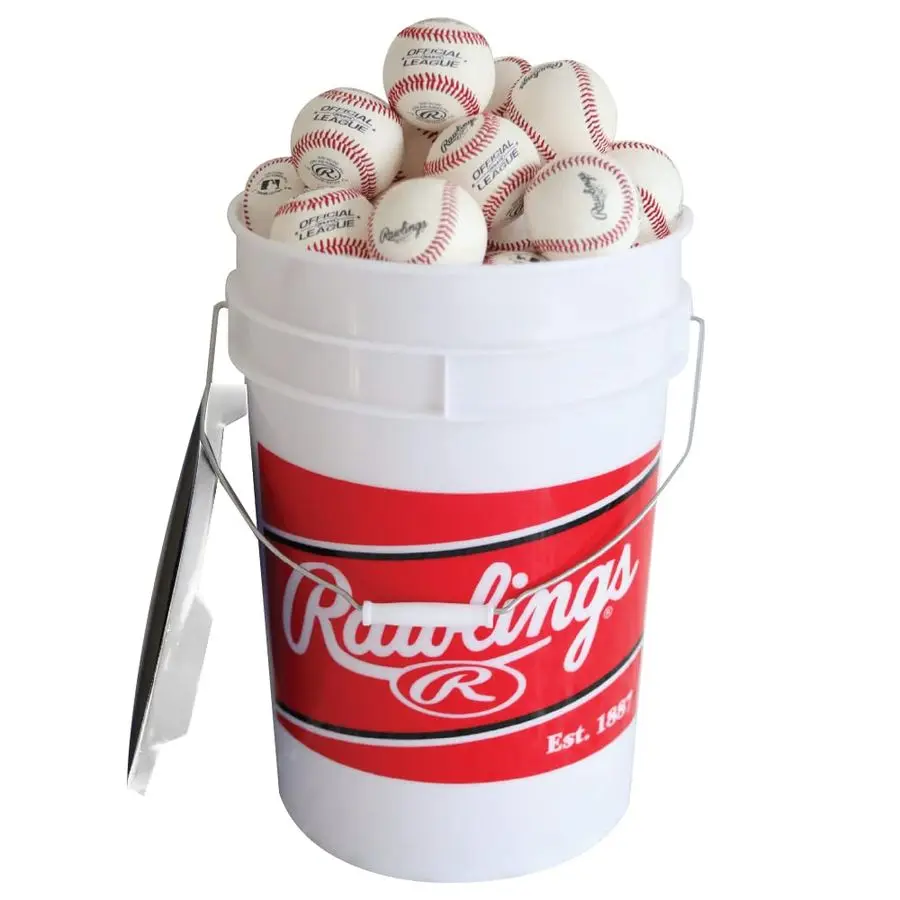 

Official League Competition Grade Baseballs ROLB1X Game Practice Use Youth 14U Bucket 24 Count