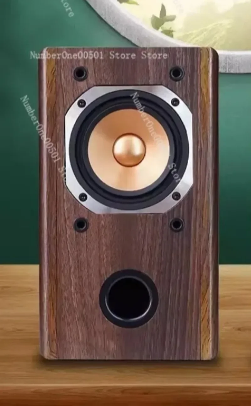 4 Inch Full Range Bookshelf Speakers HiFi Audiophile Wooden Passive Speaker for Tube Amplifier