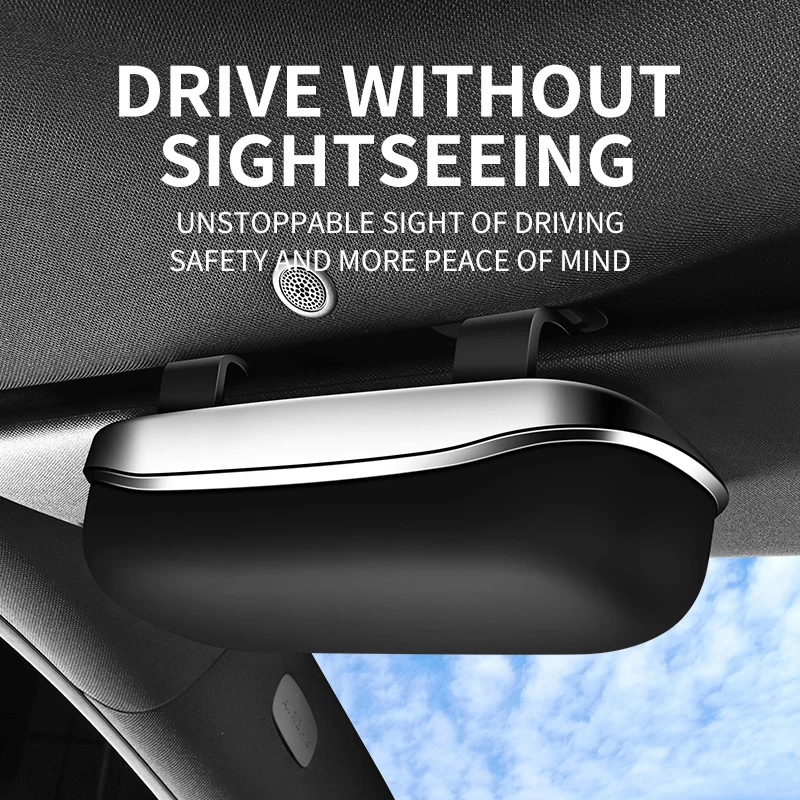 

Car Sun Visor Sunglasses Case, Universal Eyeglasses Storage Box, Auto Interior Accessories for All Car Models