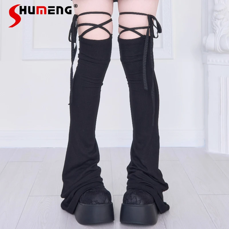 

New Dark Style Leg Warmers Japanese Magazine Cool Socks Decorative Subculture Mass-Produced Lolita Foot Warmers Slim Fit Hosiery