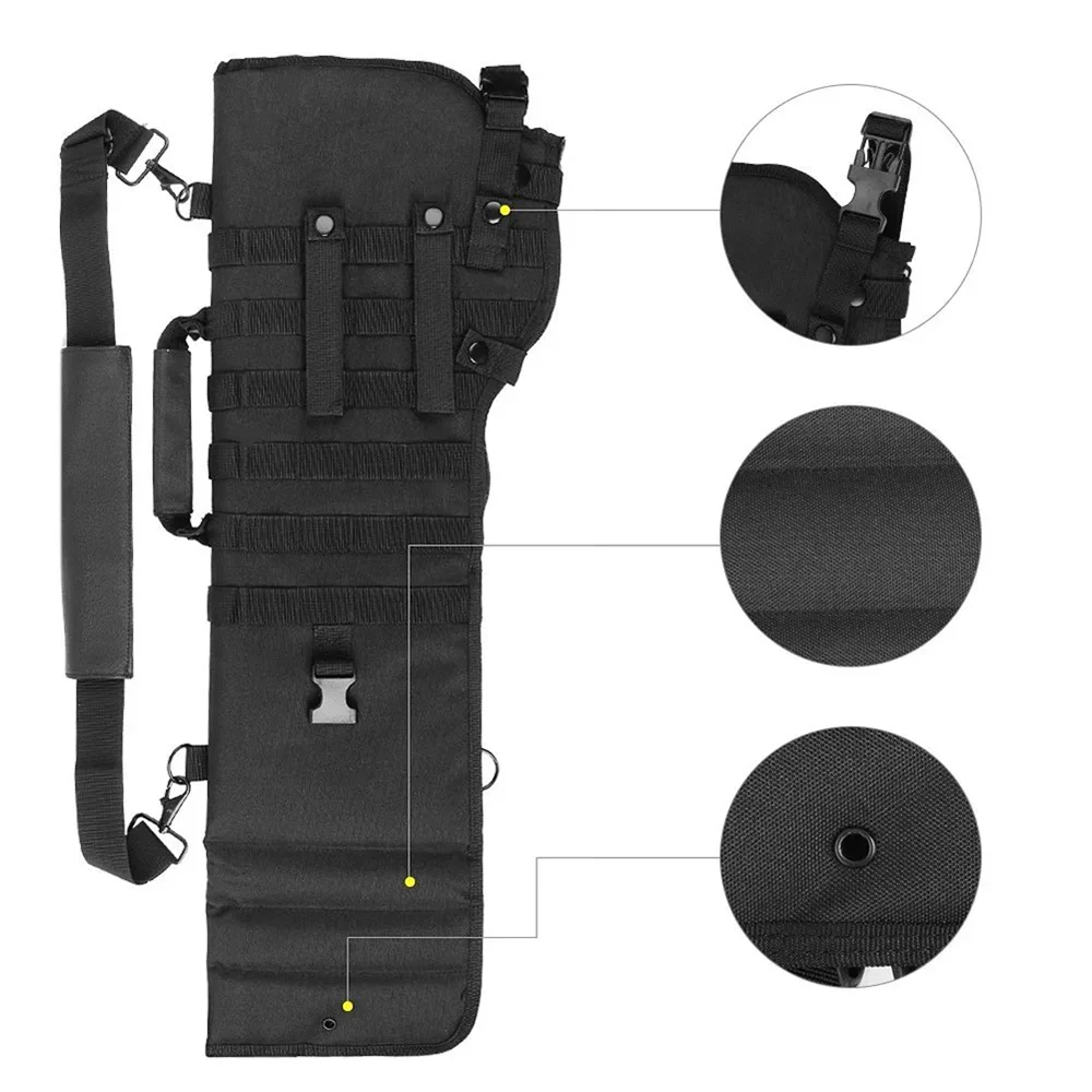 Saco tático ao ar livre rifle espingarda coldre 28.5 polegada caso molle náilon armas caça airsoft titular paintball arma saco