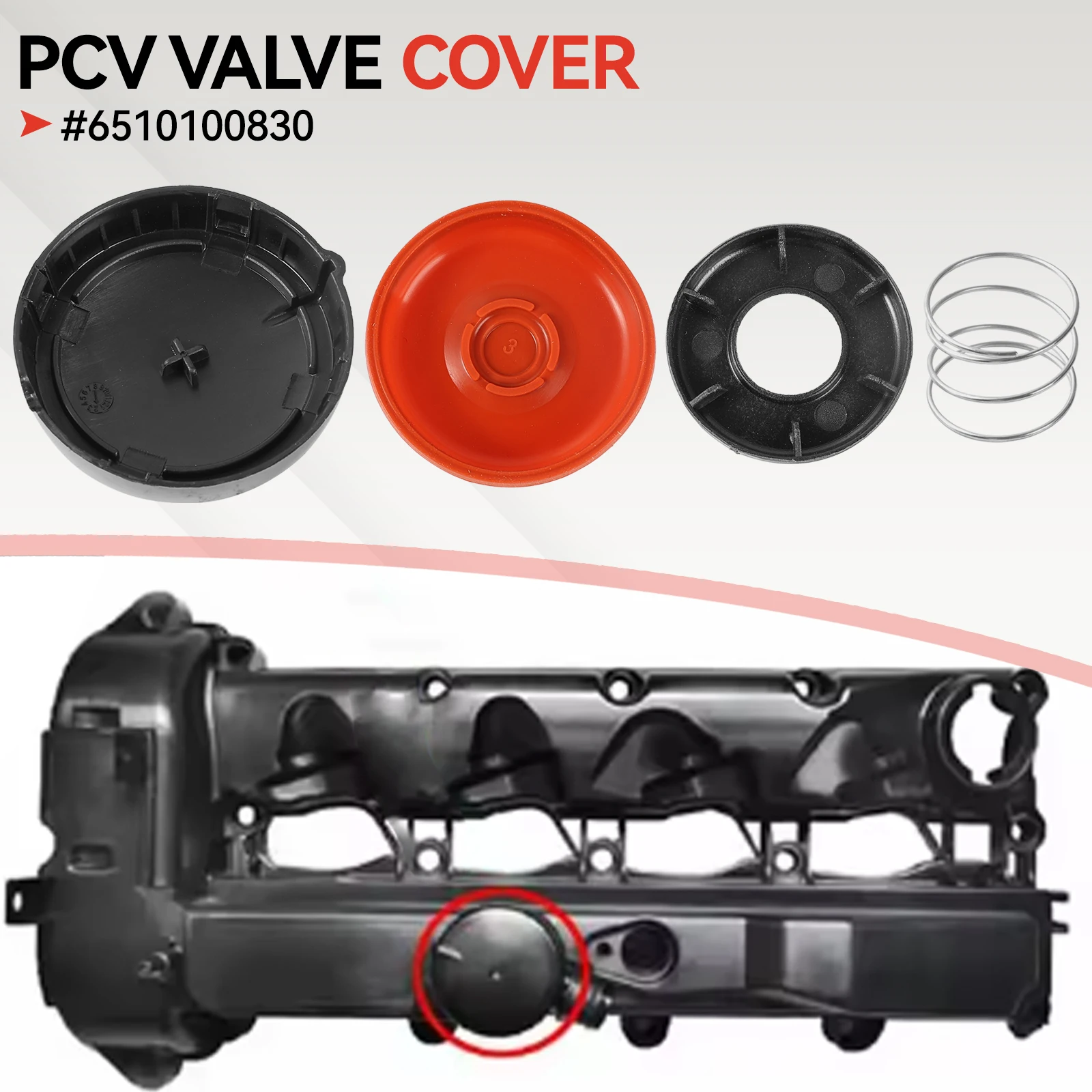 A6510100830 PCV Valve Cover For Mercedes-Benz C E Class W204 W212 W222 W447 W639 Sprinter 6510109118 6510100630