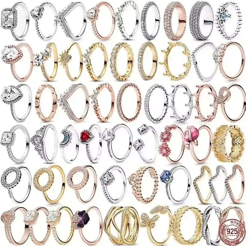 

Classic 925 sterling silver new circular heart-shaped ring exquisite couple ring classic charm jewelry surprise gift