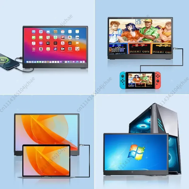 EE 15.6 Inch 4K Portable Gaming Monitor Second Screen for Phone Switch PS4 with 1080P Touch Function Optional