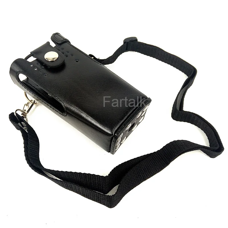 Leather Protective Sleeve Shoulder Bag Hard Holster Case for Motorola GP328 GP340 HT750 PRO5150 Walkie Talkie Two Way Radio