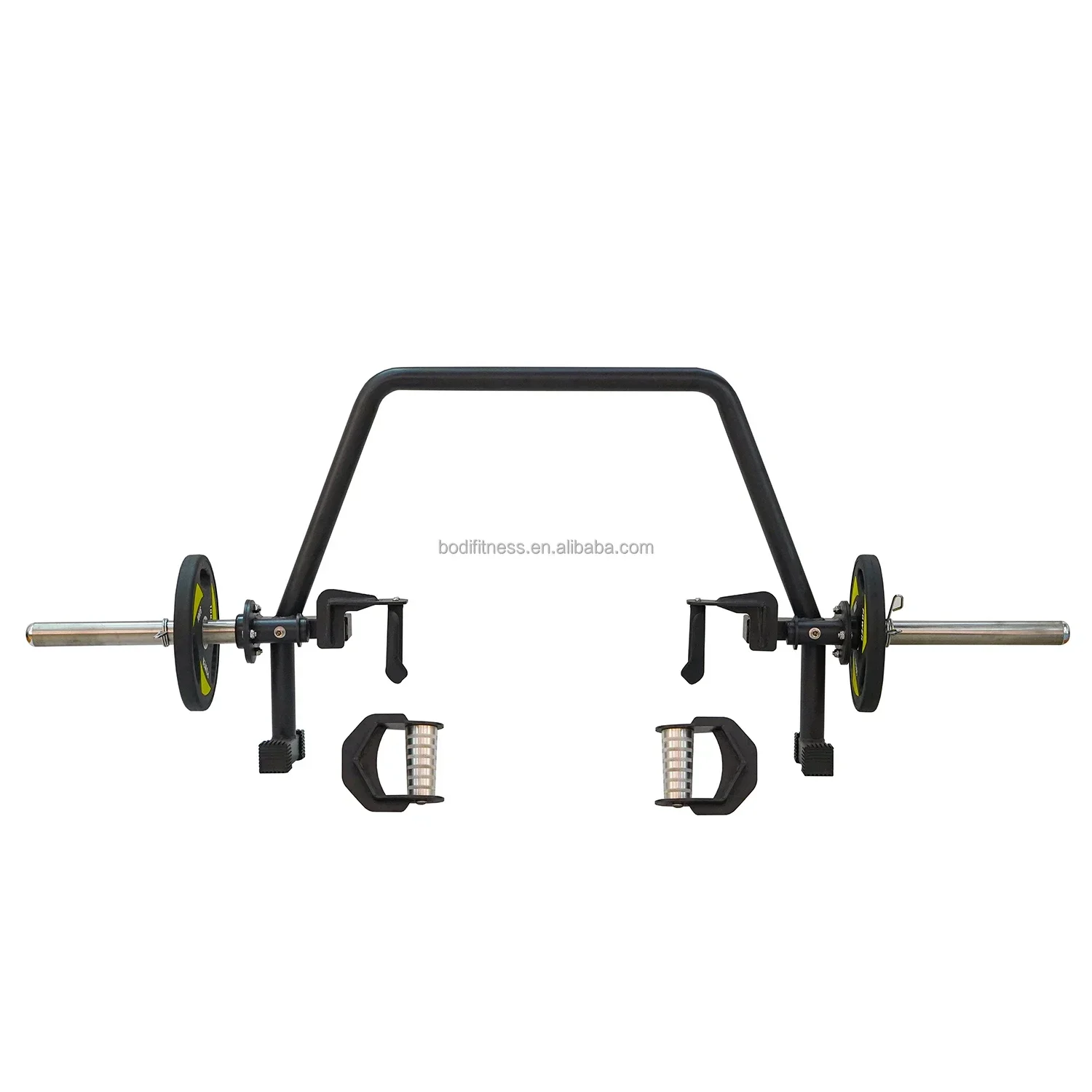 

Chrome Hex Barbell Trap Bar with Flat for Squat Deadlift and Shrug Adjustable Trap Bar/Squat Bar