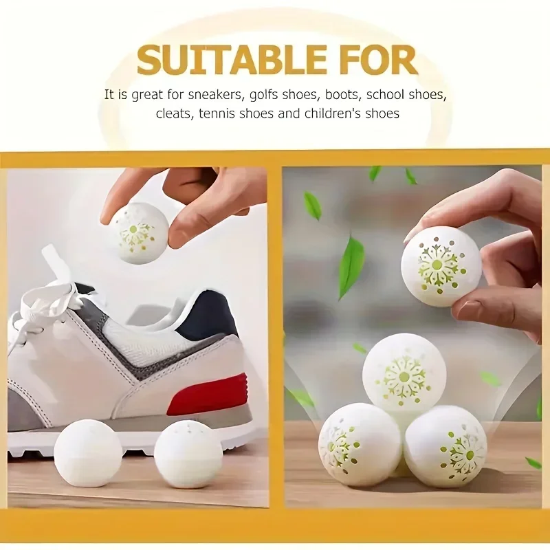 12/6pcs Odor Eliminating Scented Balls Deodorizer Freshener Ball Fragrance Essential Foot Care Ball Closet Home Kitchen Supplies