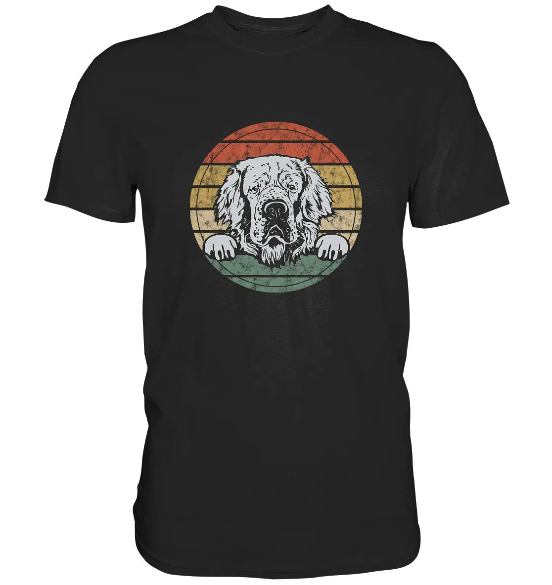 Dog Retro Clumber Spaniel T Shirt