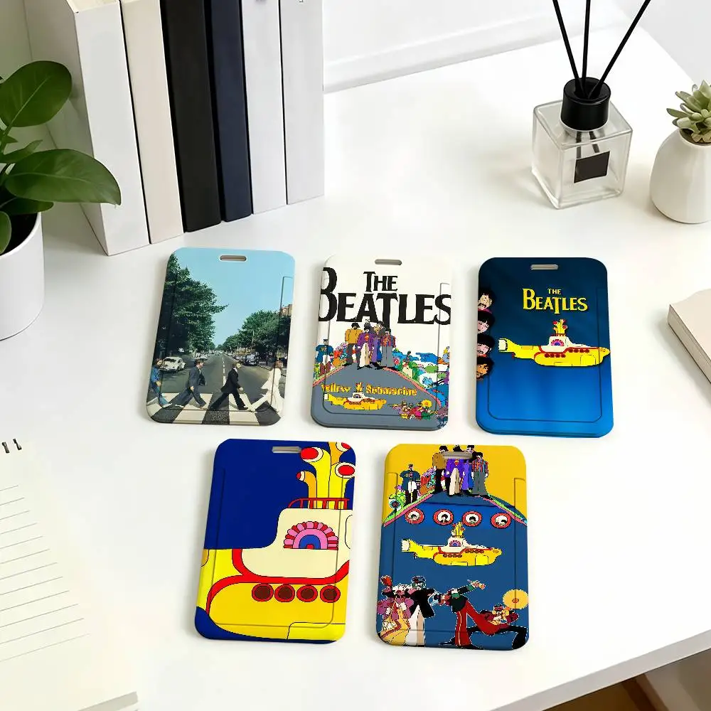 Rock Band The B-Beatles Cover Bag Corporate Business Work Name Badge Holders Uisex Credit Card  Bus Daily Commute ID Holder Case