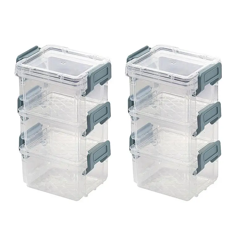 

4 pcs Desktop Storage Cases Transparent Jewelry Organizers Stackable Boxes Living Room Desktop Storage Box Jewelry Box