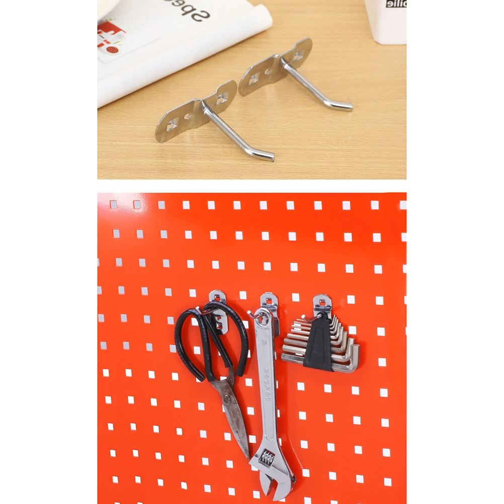 

10pcs Heavy Duty Iron Hooks for Kitchen Workshop Display Prop Hanger Supermarket Single Line Metal Tool Storage Solution