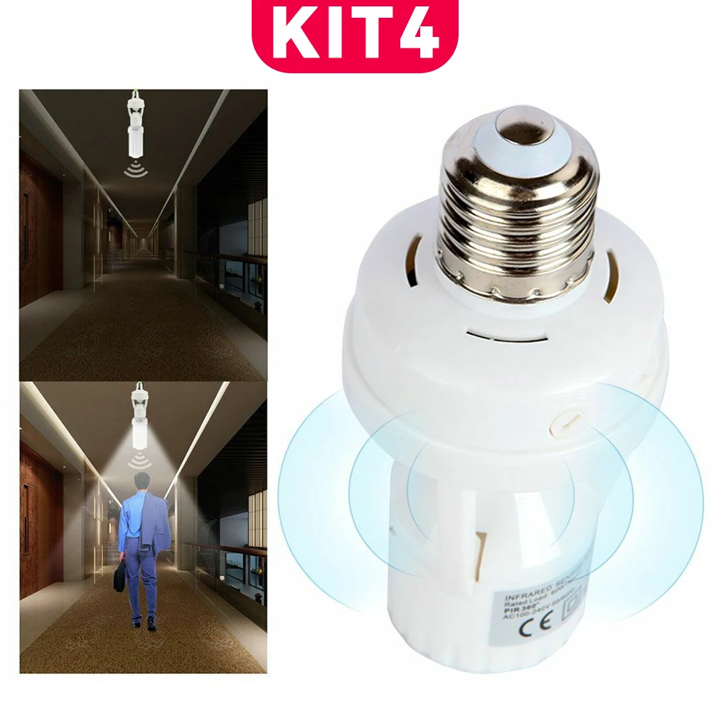 KIT Sensor de Presença com Fotocélula para Lâmpada com Soquete