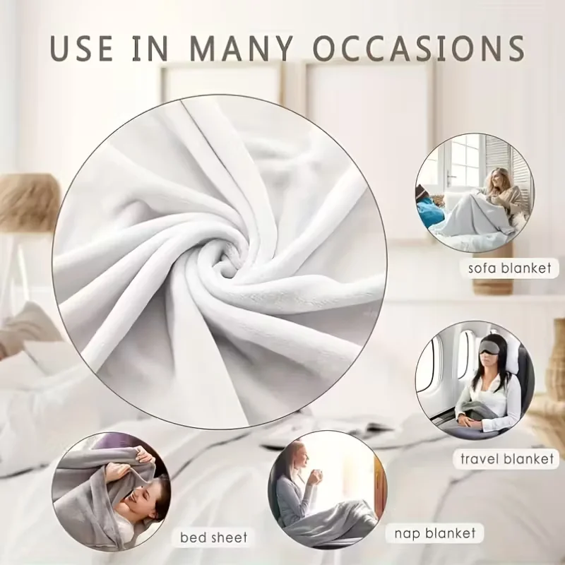 بطانية رمي من الفلانيل مطبوعة بأحرف نعمة أيرلندية ناعمة ومريحة - متعددة الاستخدامات للسفر والأريكة والسرير وديكور المكتب #5