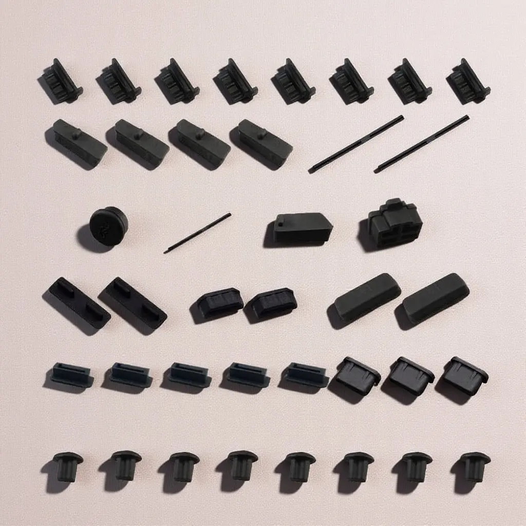 40Pcs USB Dust Plugs Silicone Port Covers for Computer Motherboard – Anti-Dust & Moisture Protection