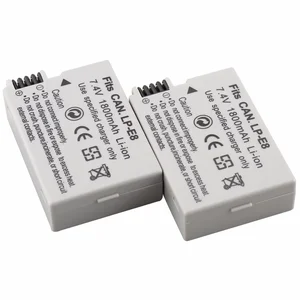 LP-E8リチウムバッテリー1800MAH EOS REBEL用充電式バッテリーT3I T2I T4I T5I 600D 550D 650D 700D KISS X5 X6 X7カメラ 8 Best Sales Canon 700Dオリジナルバッテリー-11