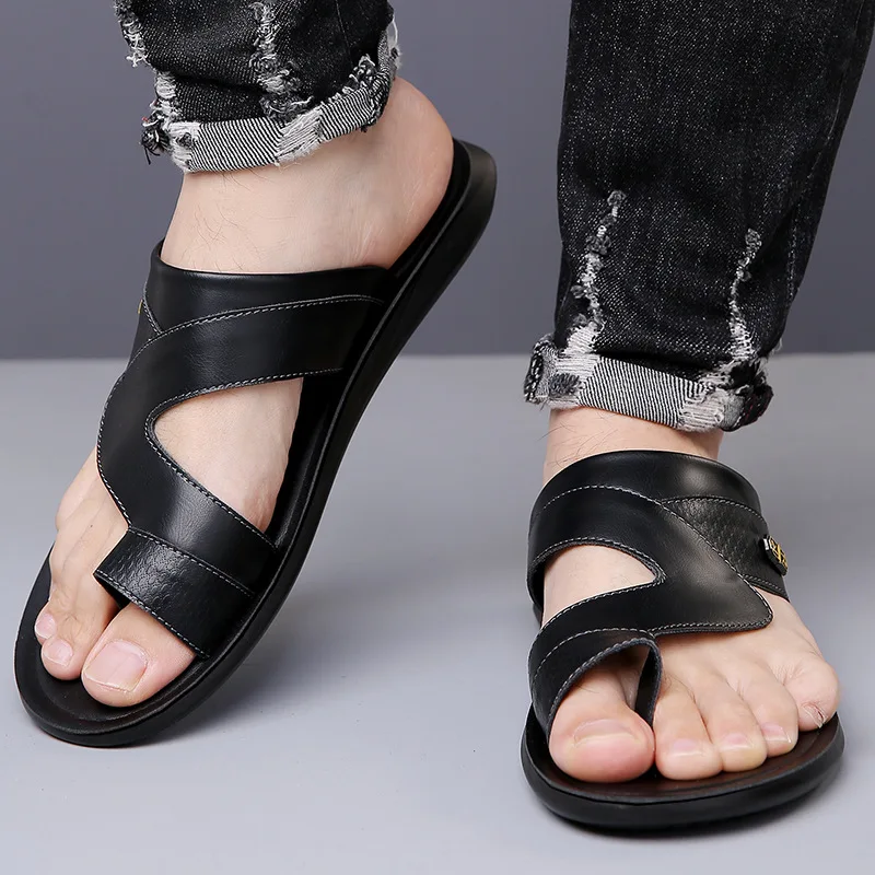 صنادل رجالية جلدية جديدة 2026 - مراجعة Flip Flop Leather Men وسعره