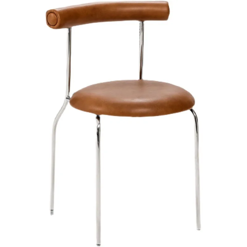 

Stainless steel leather dining chair