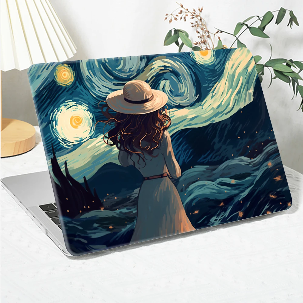Star Abstract Printing Laptop Case for MacBook Pro 14 M4 2024 Case A3112 Shell for MacBook Air 13 13.6 15 A3241 2025 Print Case