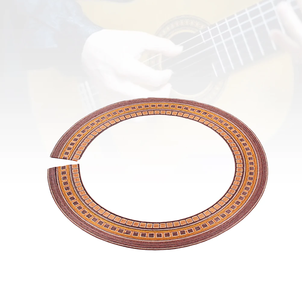 

Guitar Sound Hole Inlay Curved Strips 90mm Wooden Decals Easy To Apply And Remove Accessories