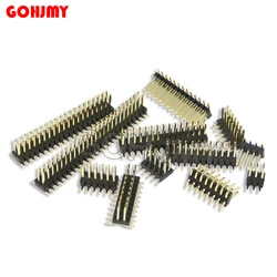 Cabezal de PIN macho de doble fila, 10 piezas SMD SMT, 2x2/3/4/5/6/7/8/9/10/12/16/20/40/ PIN, 2,54 MM conector de tira de Paso 2x4/5/6/7/8/10/12/20