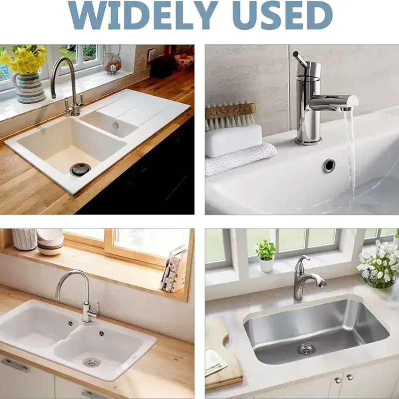 4Pcs Kitchen Bathroom Basin Circular Overflow Drain Cover Decoration Bathtub Sink Hole Overflow Hollow Washbasin Overflow image 6