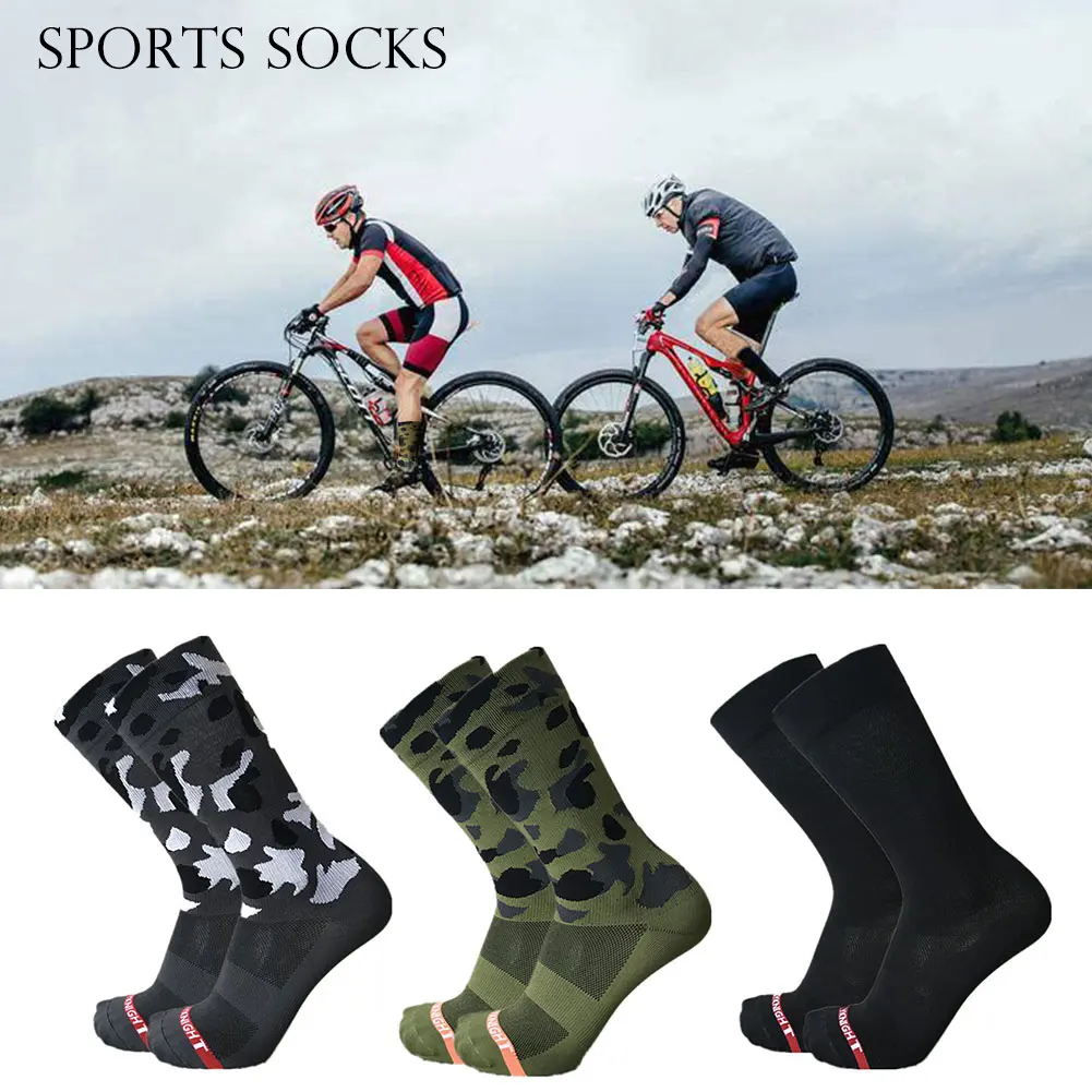 Newest Olive Green Camouflage Professional Outdoor Riding/Cycling Socks Unisex Sports Bike Socks