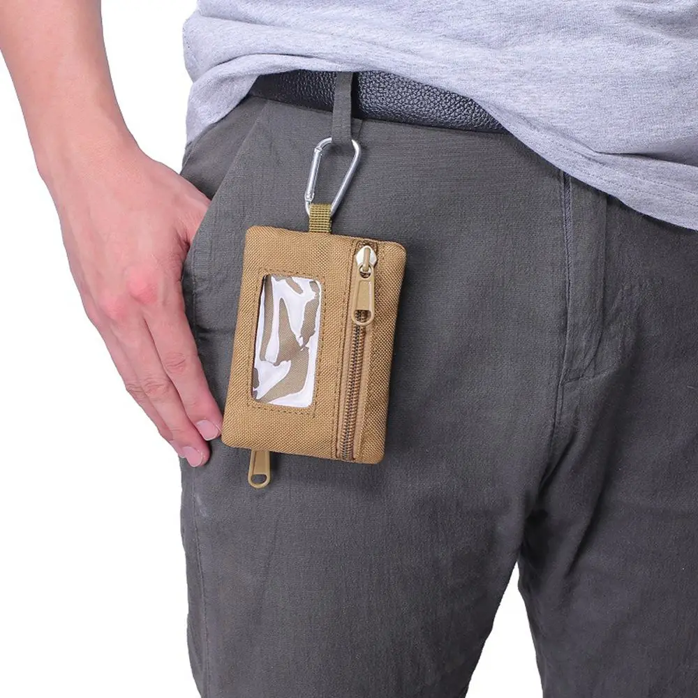 

Waterproof Portable Outdoor Hook Wallet Men Card Pouch Waist Bag Key Card Holder Money Pack Camping Wallet Mini Coin Purse