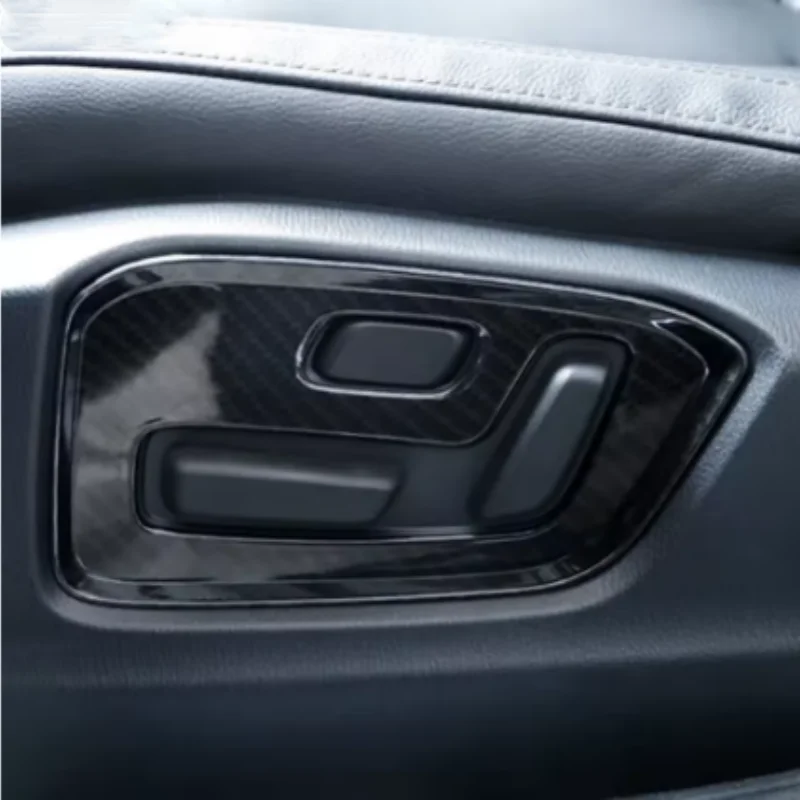 

For Mazda CX-5 CX5 KF 2017-2024 Car Seat Adjustment Panel/Rear seat handle Chrome Carbon interior trim accessories