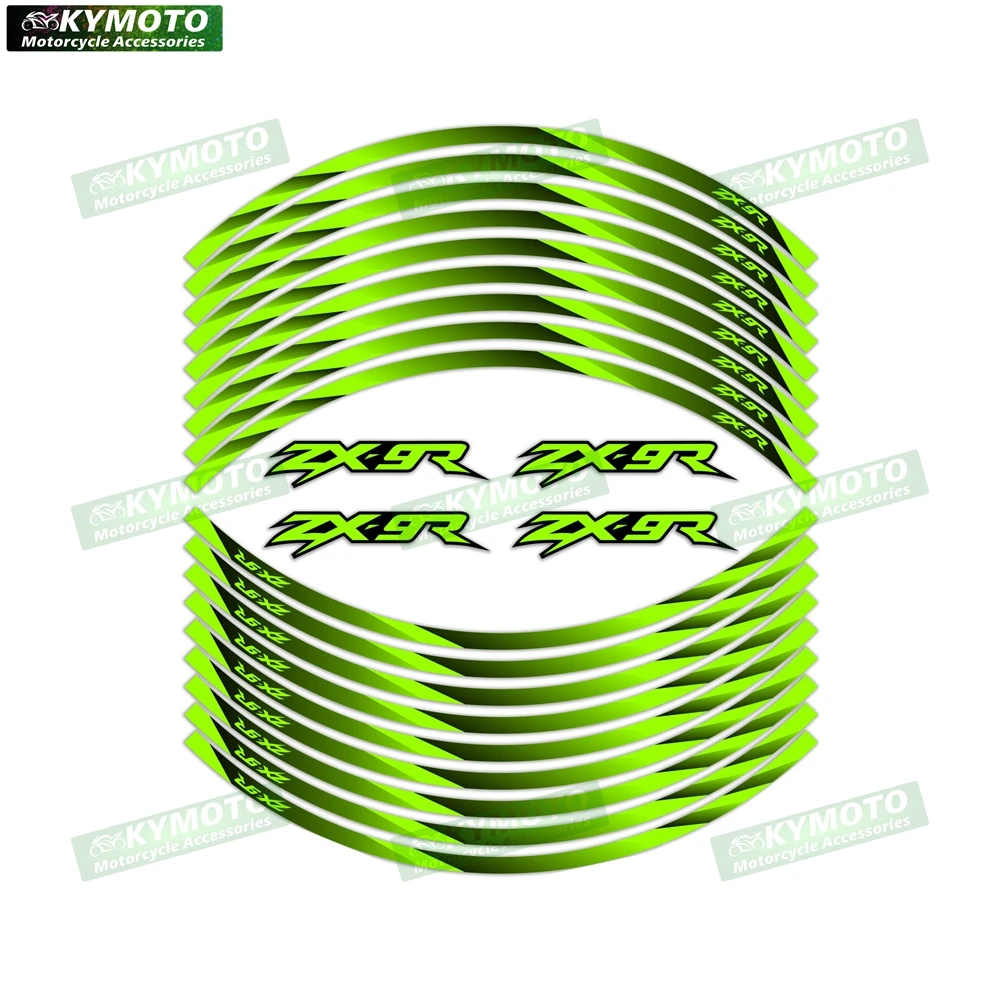 New 17-inch wheel decals are not easy to fall off reflective waterproof stickers suitable for Kawasaki ZX-9R ZX9R motorcycle