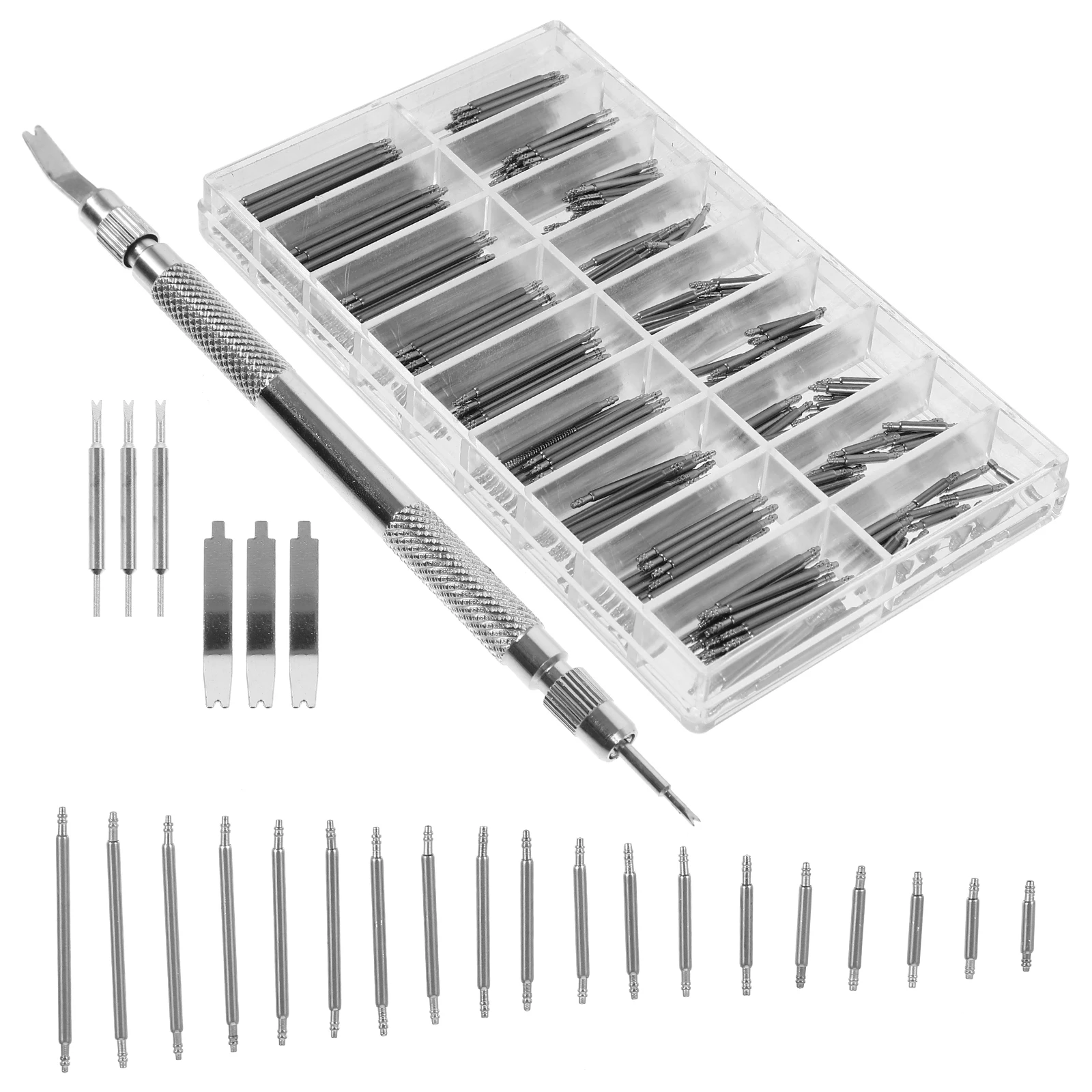 

368 Pieces Watchb Repair Tools Kit Stainless Steel Strap Adjustment Needles Watch Link Removers B Maintenance Set