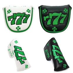 Lucky 777 Green Clover Shamrock Golf Blade Putter Cover Mallet Headcover Club Protective for Scotty Cameron,Odyssey,Taylormade