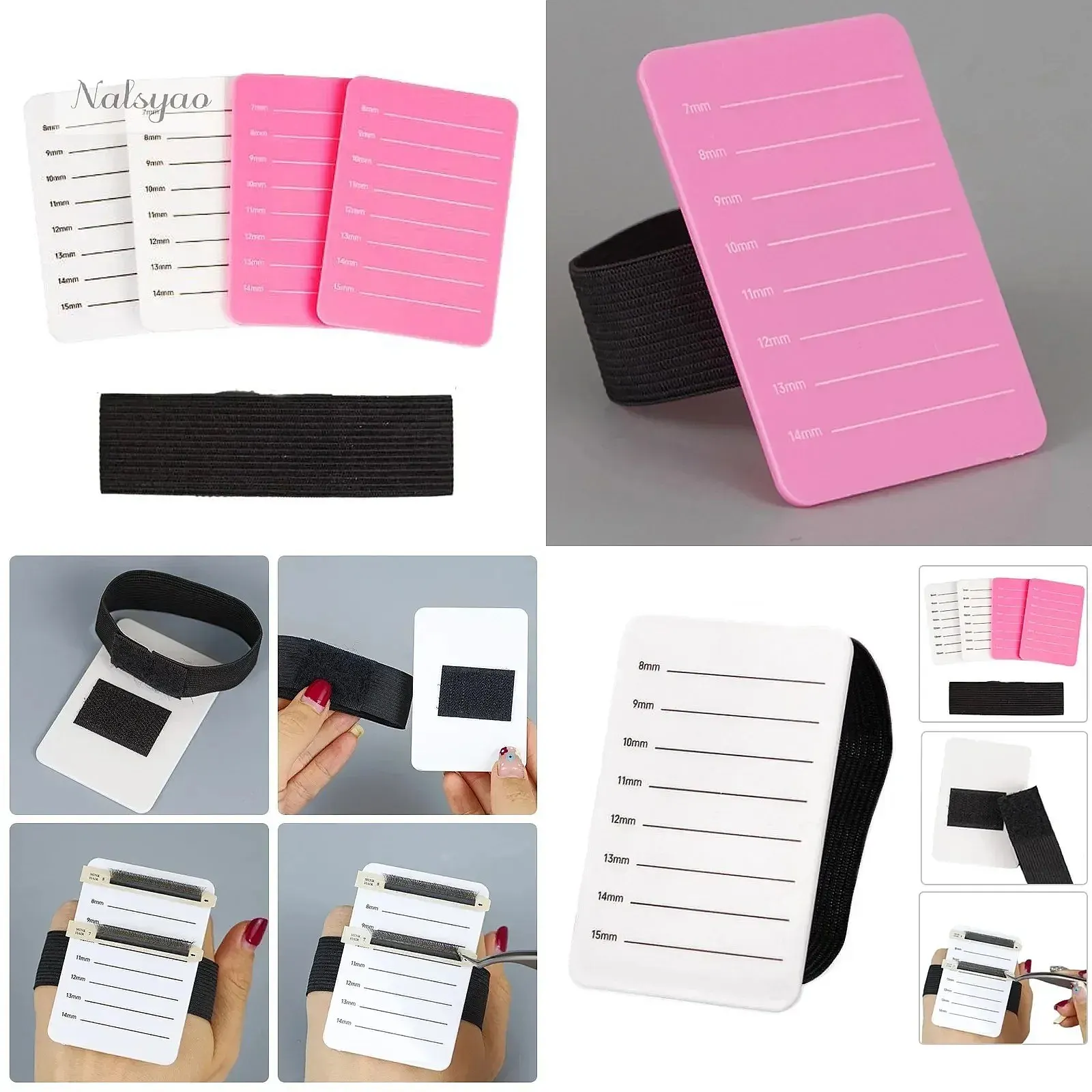 Eyelash Extension Pallet with Adjustable Wrist Strap Hand Plate Lash Holder Professional Beauty