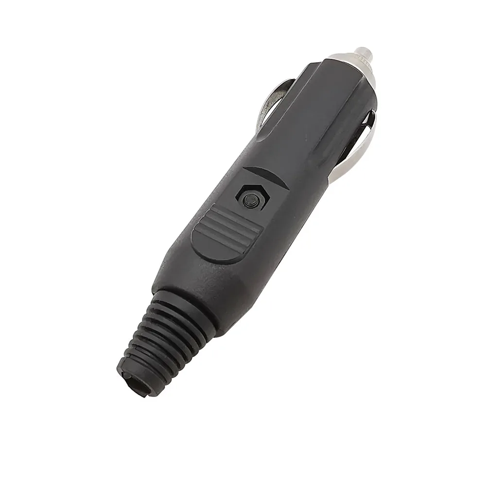 5Pcs Black Car Cigarette Lighter Male Plug Connector 12V DC Auto Vehicle Cigarette Lighter Power Socket Adapter Plug With Lamp