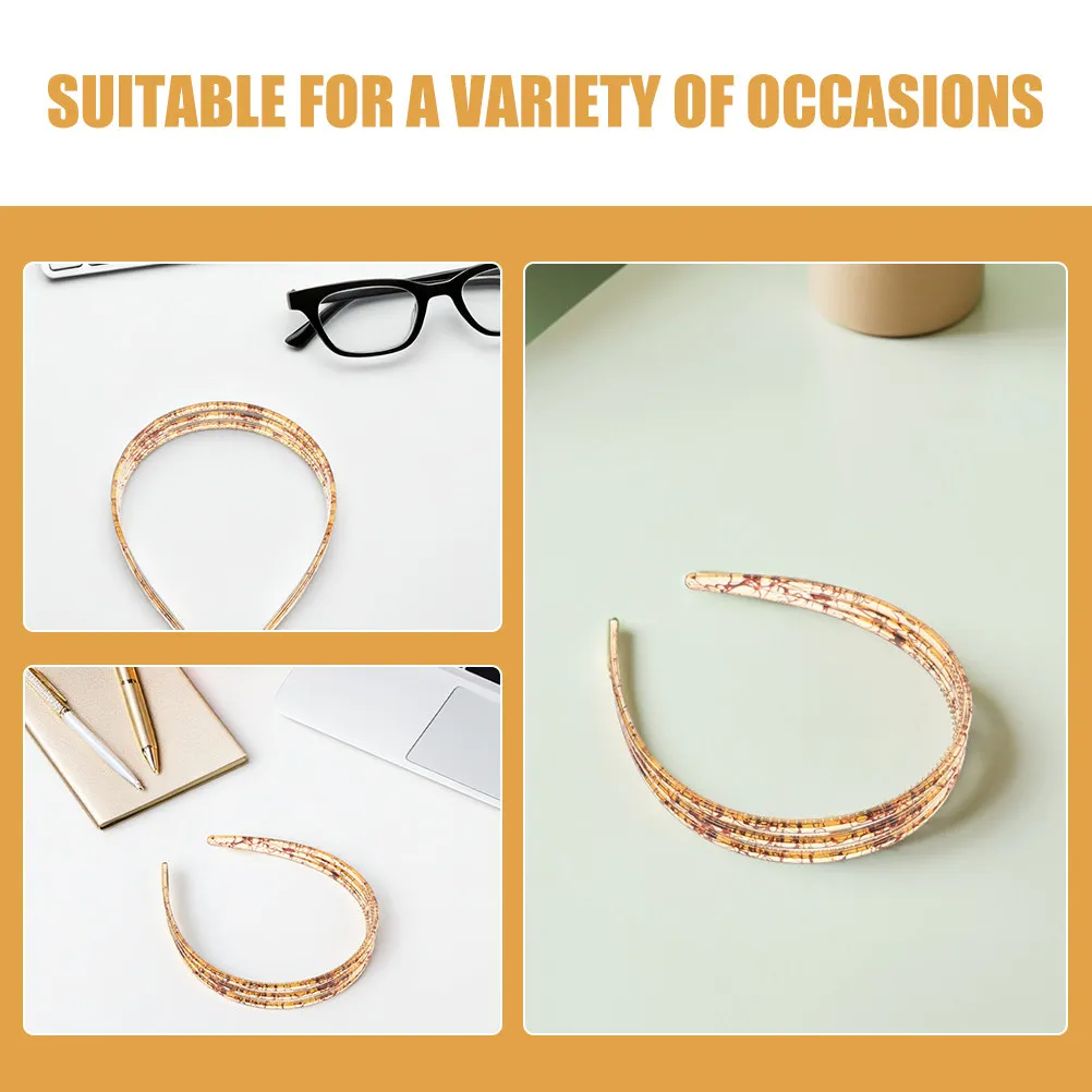 2Pcs Plastic Headbands for Women Triple-Layer Hollow Teeth Structure Secure Hair Headband for Face Wash Skincare Spa Facial