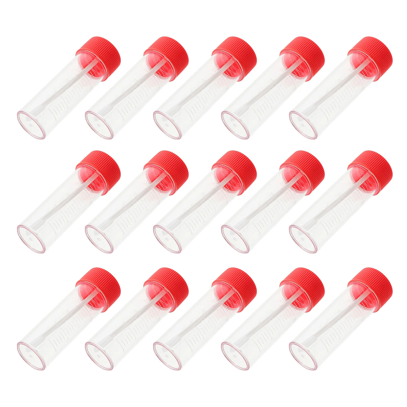

50 Pcs Plastic Collection Bottle Little Jar for Urine Testing Pee Cup Dog Sample Catcher Laboratory Vials Containers Medical