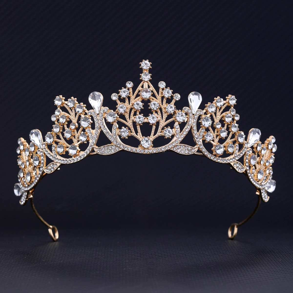 Couronne florale en cristal pour robe de mariée, diadème de princesse, coiffure de bijoux, décoration de fête de reine, accessoires pour cheveux, patients