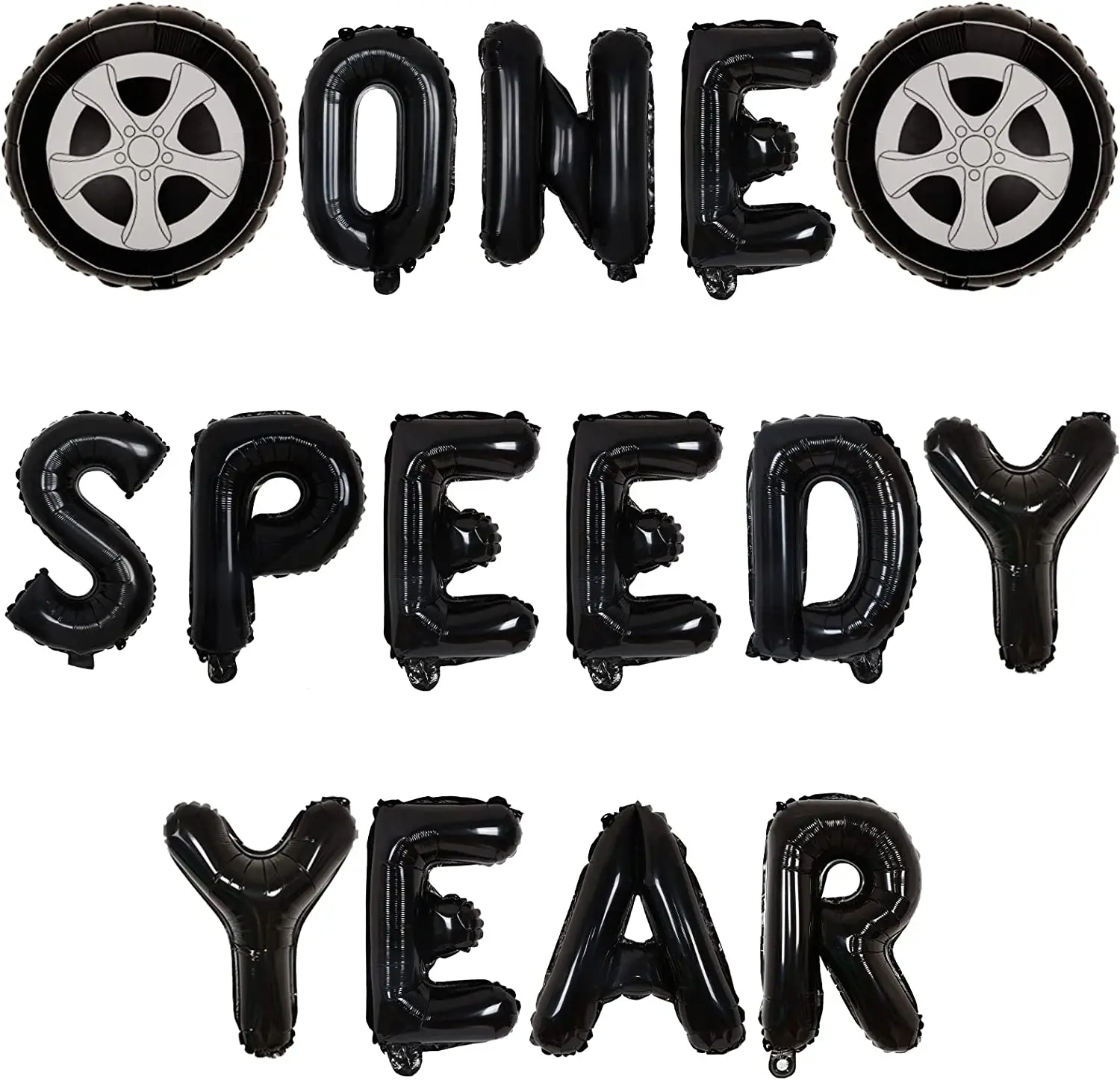 

One Speedy Year Balloons Banner Fast One 1st Birthday Party Decorations Black Boy’s Race Car Themed 1st Birthday Party Supplies