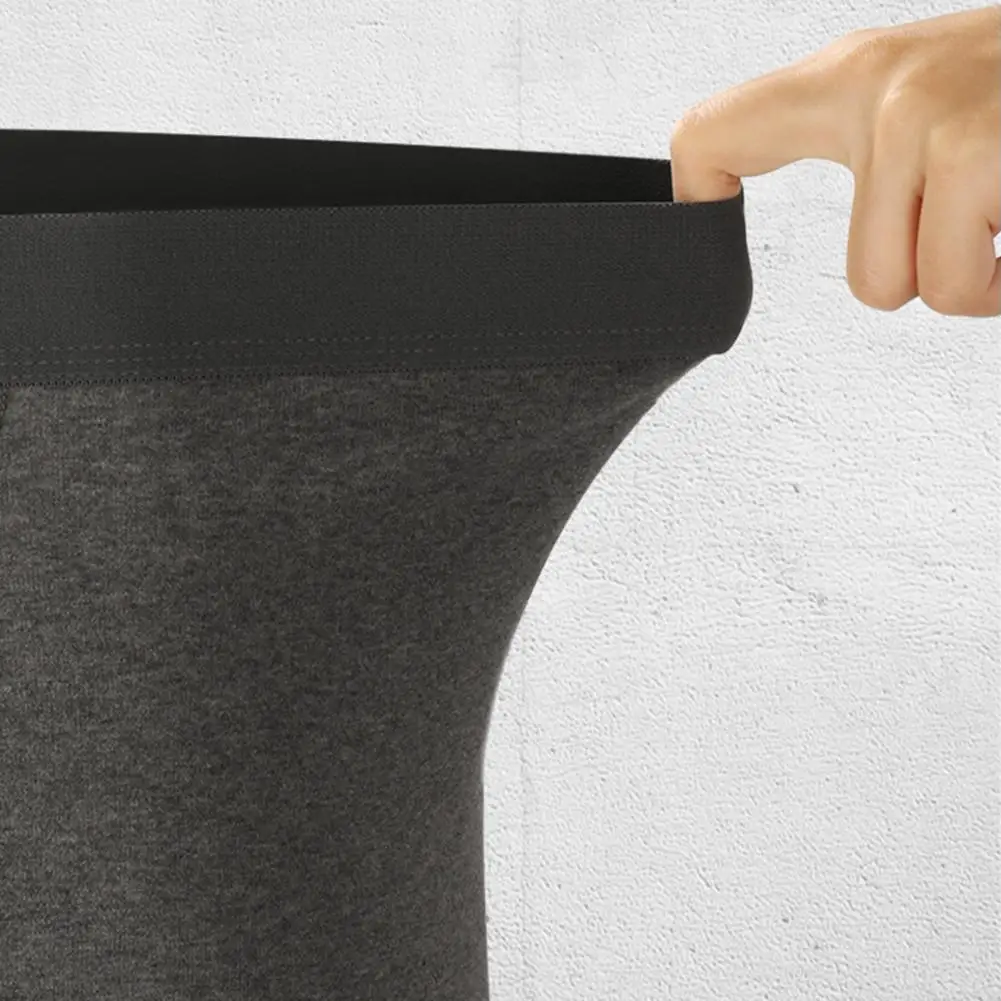 Boxers elásticos respiráveis para homens, boxers antiderrapantes, cuecas soltas, roupa diária, manter aquecido, U convexo, inverno