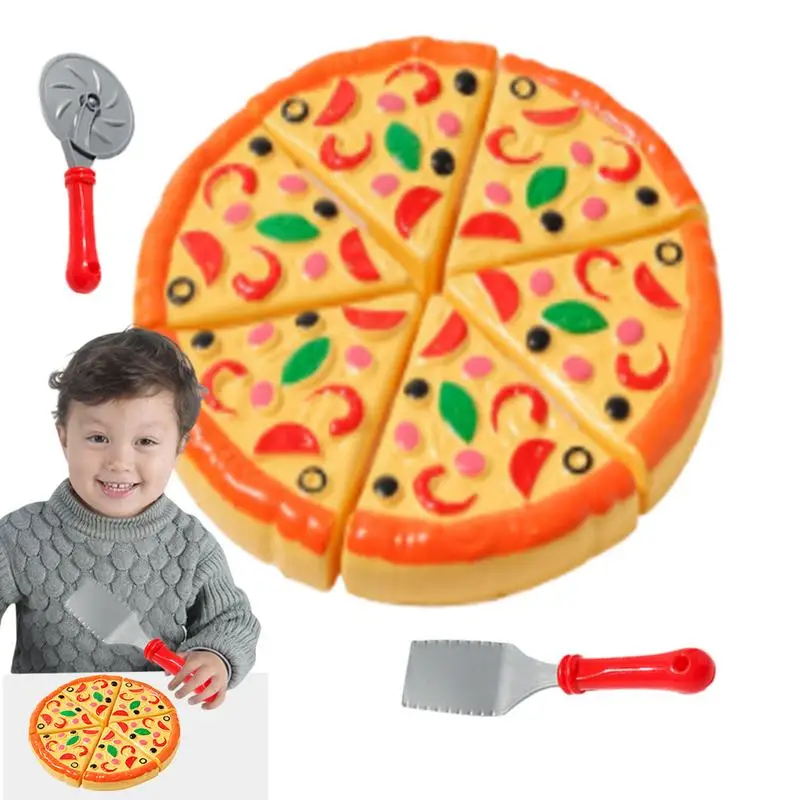 

Toddler Pizza Play Set Fake Food Pizza Toy Food Educational Playset Interactive Pretend Play Cooking And Cutting Kids Games Play