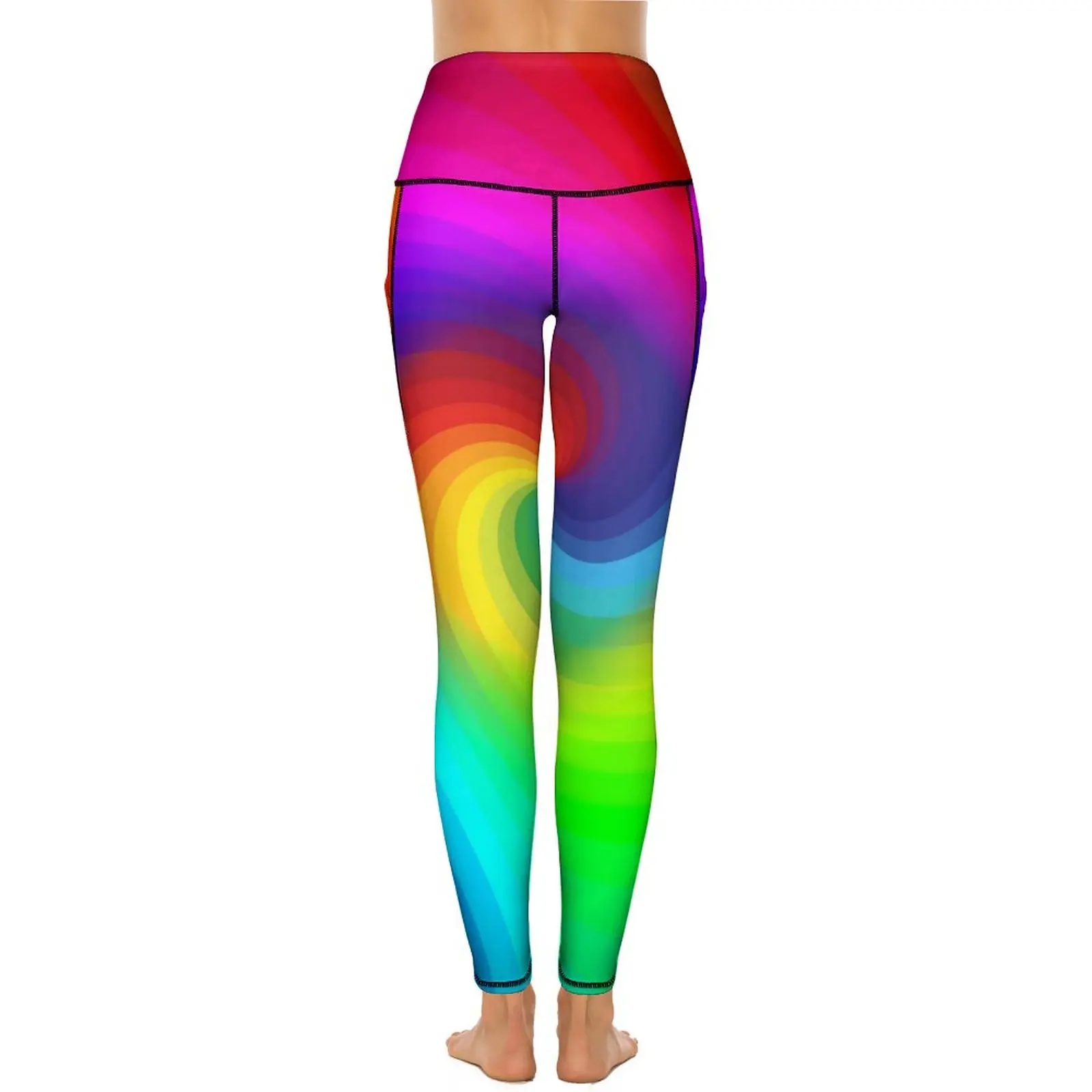 Rainbow Swirl Art Yoga Broek Sexy Kleurrijke Tie Dye Grafische Legging Push Up Gym Leggins Dames Nieuwigheid Sneldrogende Sportlegging