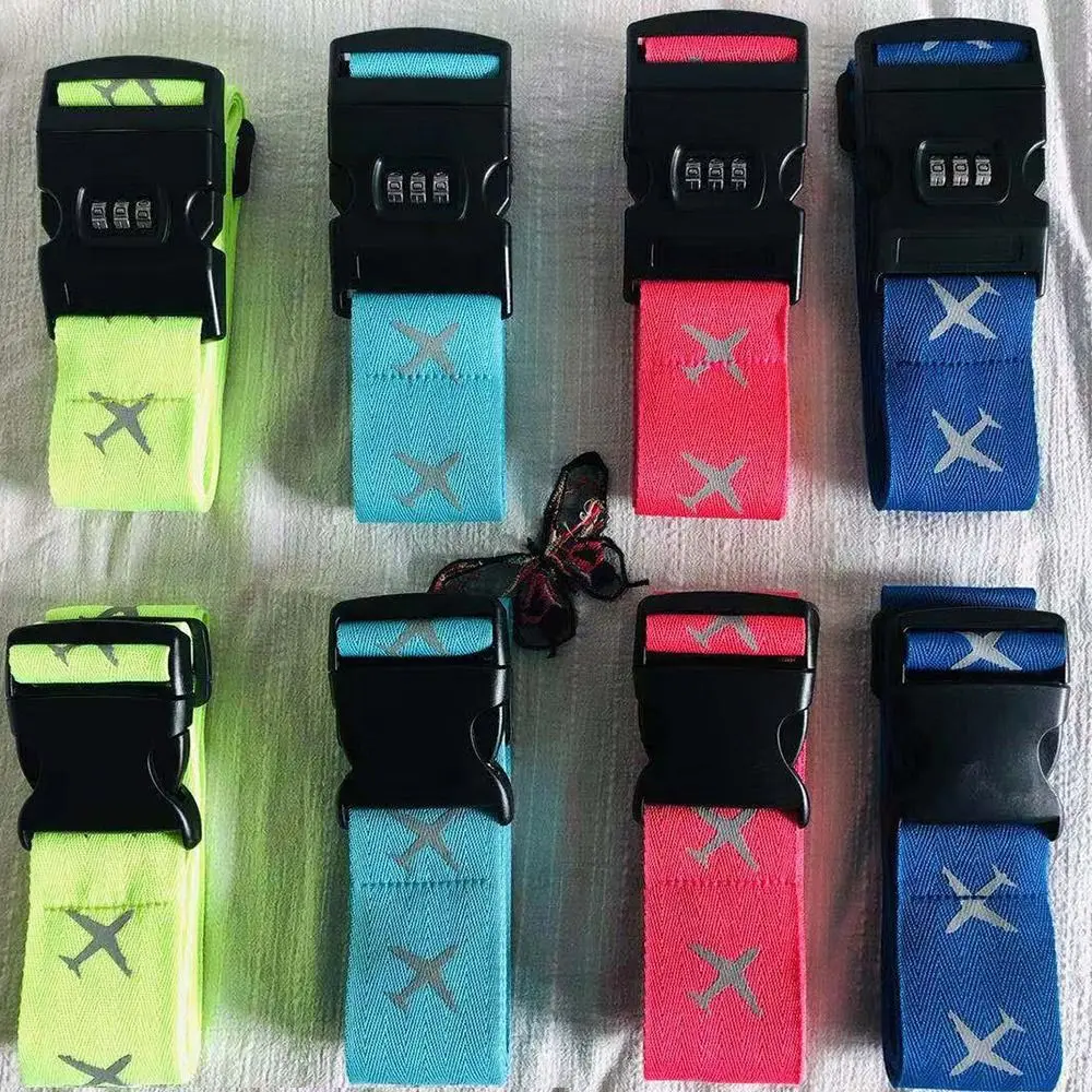 Adjustable Bundling Packing Belt Anti-theft Baggage  Belt Luggage Strap Password Lock Packing Belt