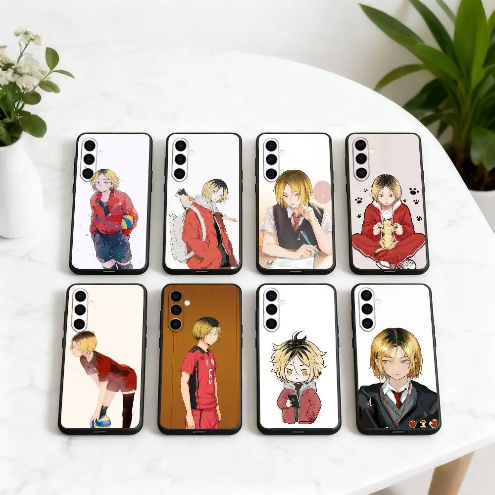 

Anime K-Kenma Haik-yu K-Kozume-KK Phone Case For Samsung Galaxy A73,A72,A71,A70,A53,A52,A51,Others Soft Black Cover