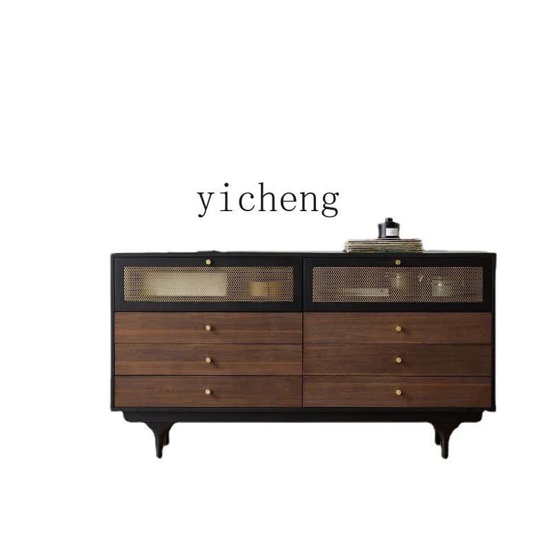 

ZC Solid Wood Chest of Drawers Locker Bedroom Storage Cabinet Chest of Drawer Clothes Closet Living Room Storage Cabinet